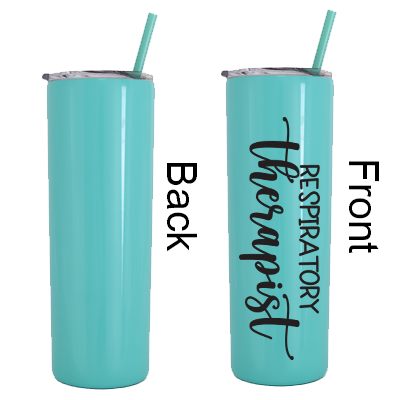 20 oz Personalized Respiratory Therapist Tumbler - Vinyl Decal