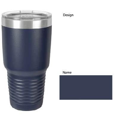 30  oz Personalized Baseball Tumbler - Laser Engraved