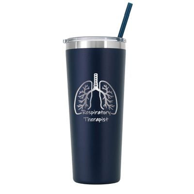 22 oz Personalized Respiratory Therapist Tumbler - Laser Engraved
