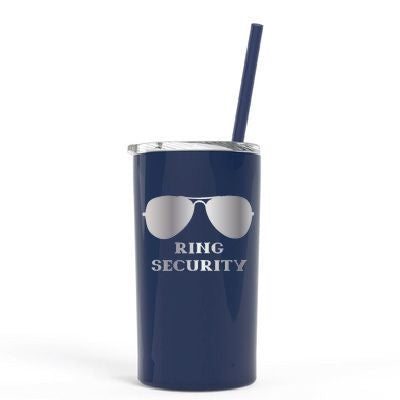 12 oz Personalized Ring Bearer Tumbler - Laser Engraved