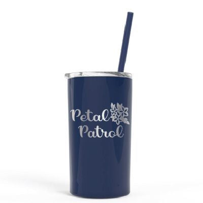 12 oz Personalized Flower Girl Tumbler - Laser Engraved