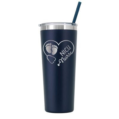 22 oz Personalized NICU Nurse Tumbler - Laser Engraved