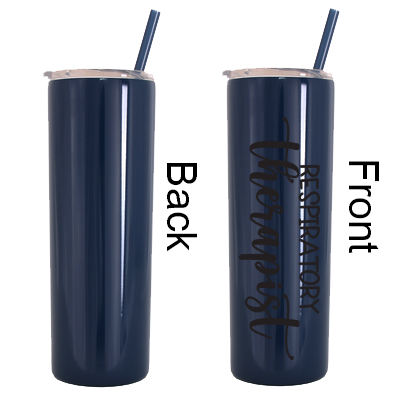 20 oz Personalized Respiratory Therapist Tumbler - Vinyl Decal