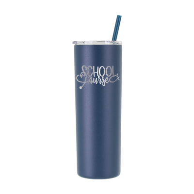 20 oz Personalized School Nurse Tumbler - Laser Engraved