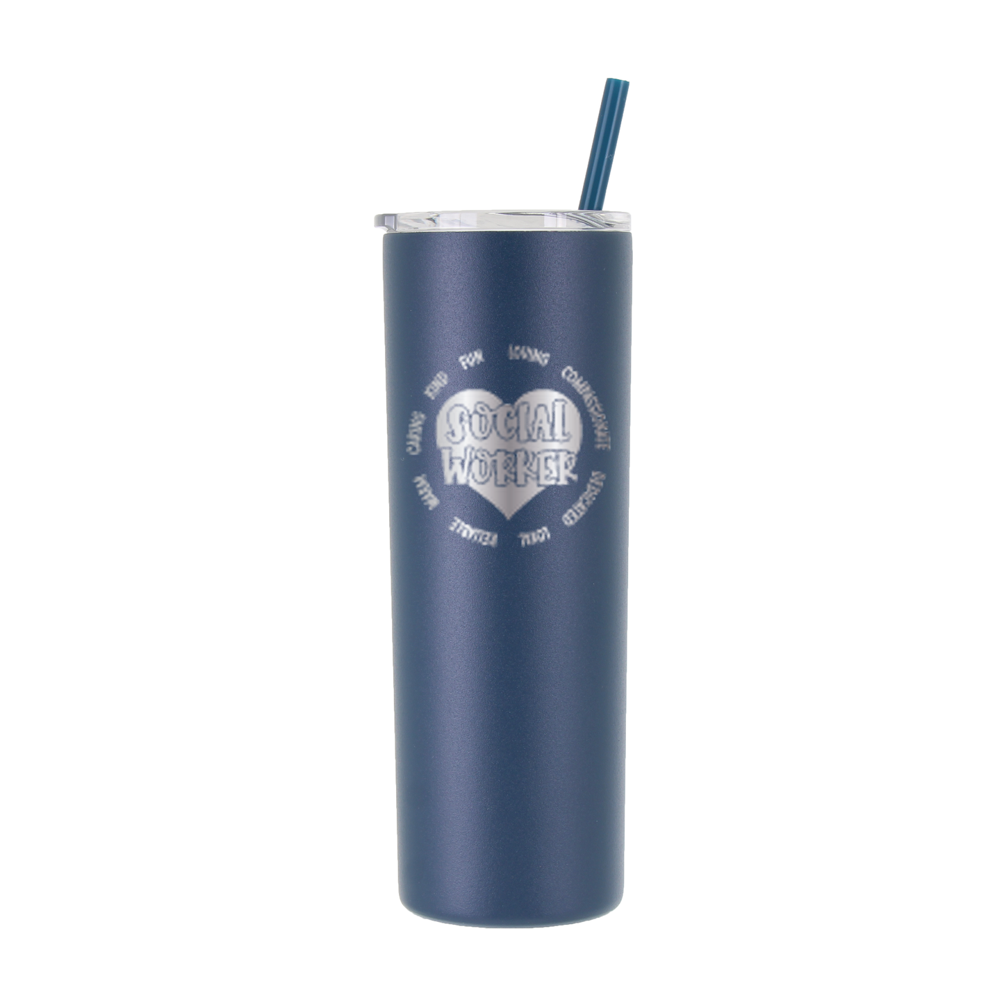 20 oz Personalized Social Worker Tumbler - Laser Engraved