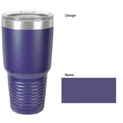 30  oz Personalized Baseball Tumbler - Laser Engraved