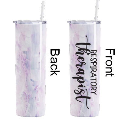20 oz Personalized Respiratory Therapist Tumbler - Vinyl Decal