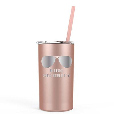 12 oz Personalized Ring Bearer Tumbler - Laser Engraved