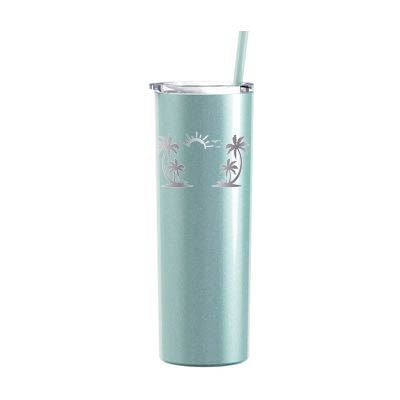 20 oz Personalized Beach Tumbler - Laser Engraved