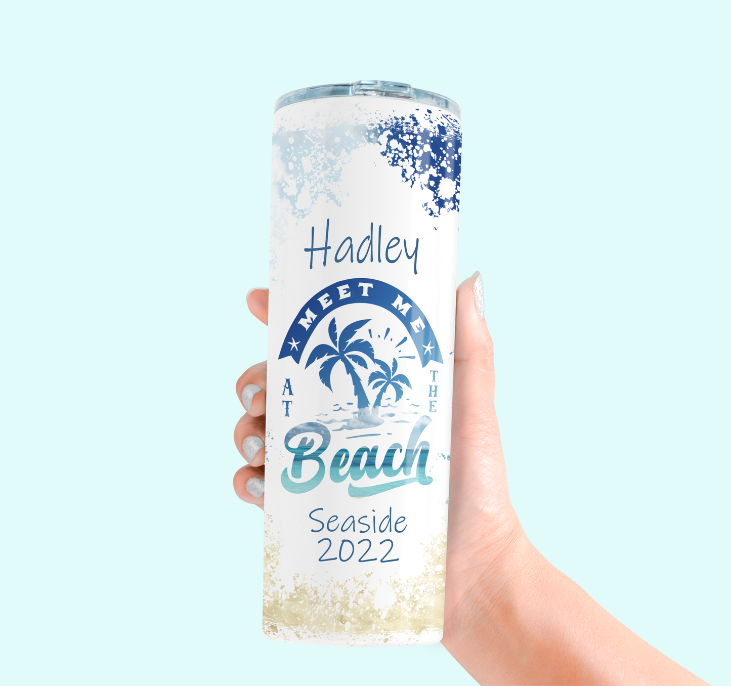 Vaso personalizado para vacaciones en la playa de 20 oz