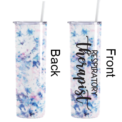 20 oz Personalized Respiratory Therapist Tumbler - Vinyl Decal