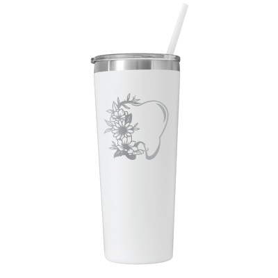 22 oz Personalized Dental Tumbler - Laser Engraved