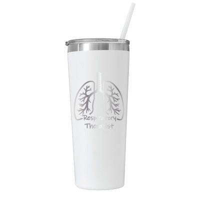 22 oz Personalized Respiratory Therapist Tumbler - Laser Engraved