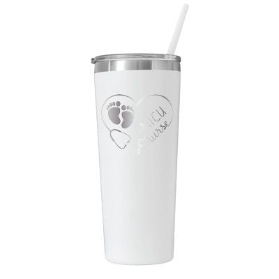 22 oz Personalized NICU Nurse Tumbler - Laser Engraved