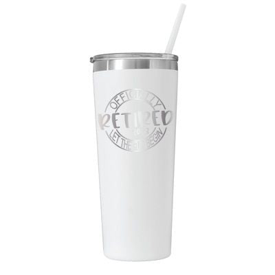 Personalized Officially Retired Tumbler - Laser Engraved