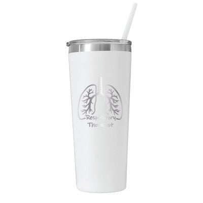 22 oz Personalized Respiratory Therapist Tumbler - Laser Engraved