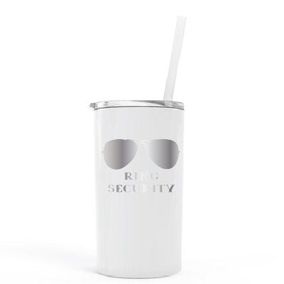 12 oz Personalized Ring Bearer Tumbler - Laser Engraved