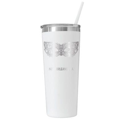 22 oz Personalized New Orleans Tumbler - Laser Engraved