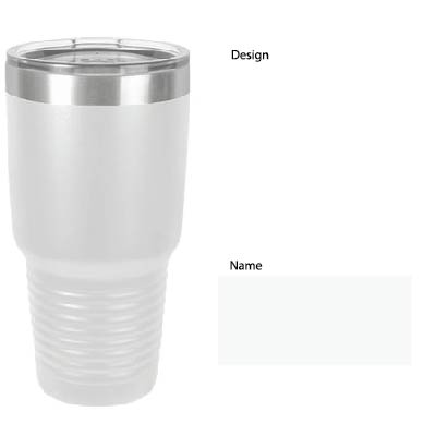 30  oz Personalized Baseball Tumbler - Laser Engraved