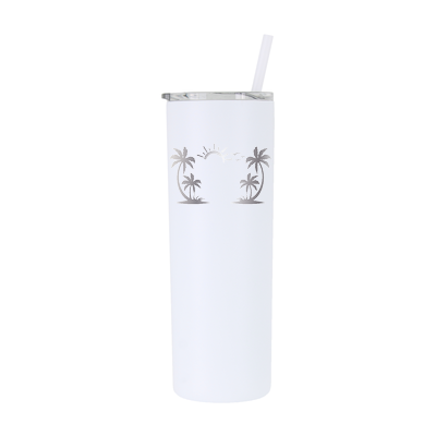 20 oz Personalized Beach Tumbler - Laser Engraved