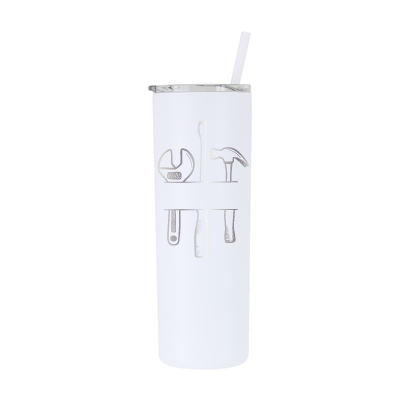 20 oz Personalized Mechanic Tumbler - Laser Engraved
