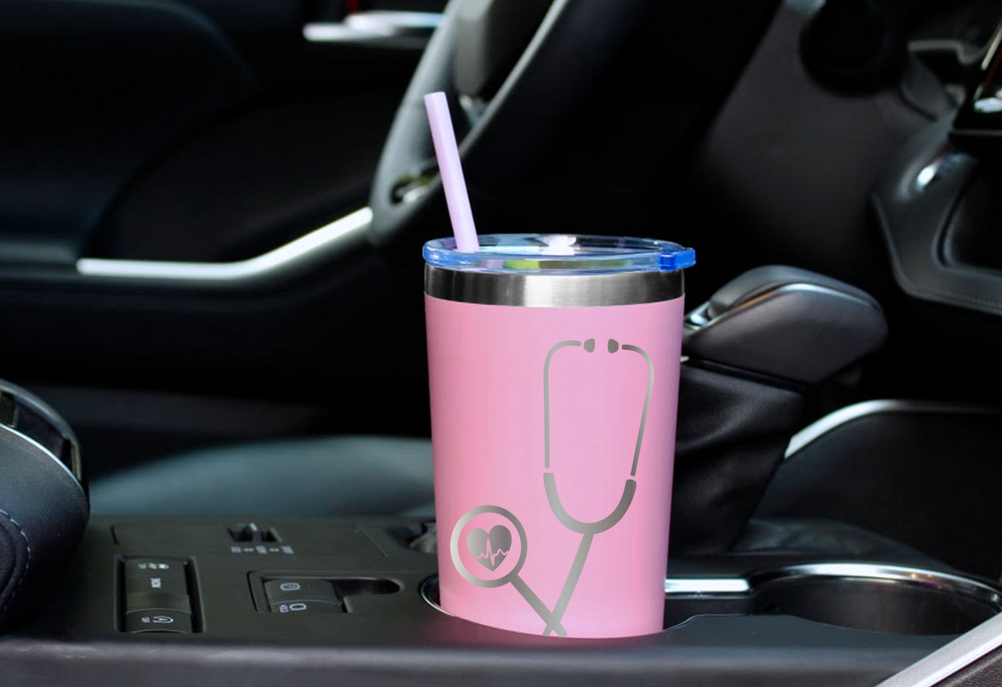 22 oz Personalized Nurse Stethoscope Tumbler - Laser Engraved