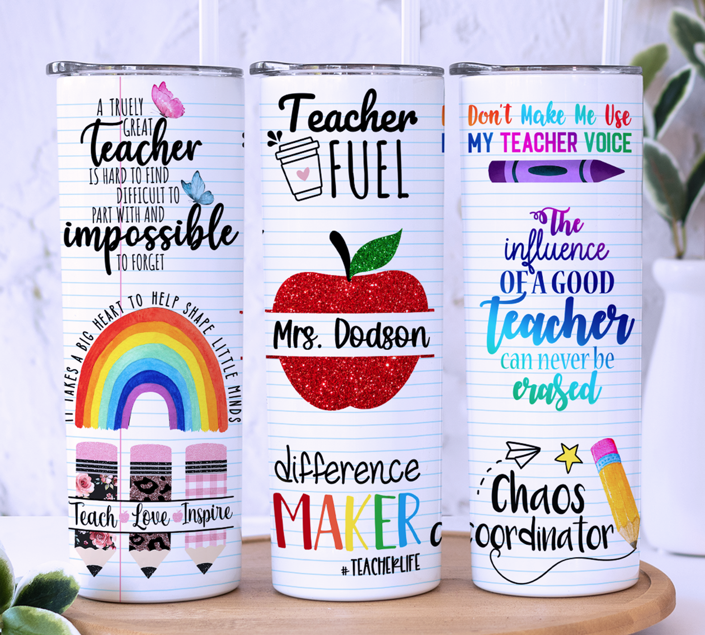 Vaso Collage de Maestro Personalizado de 20 oz