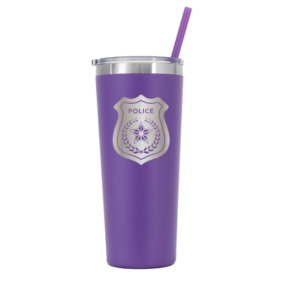 22 oz Personalized Law Enforcement Tumbler Laser Engraved