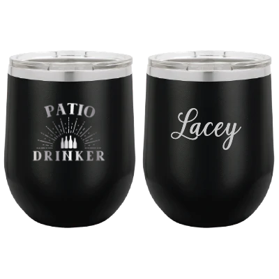 Vaso de vino divertido personalizado de 12 oz - Grabado con láser