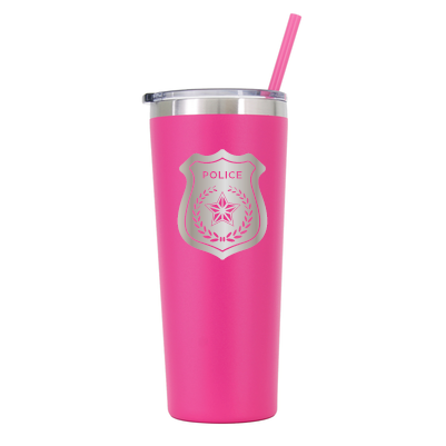22 oz Personalized Law Enforcement Tumbler Laser Engraved