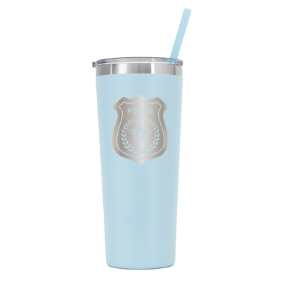 22 oz Personalized Law Enforcement Tumbler Laser Engraved