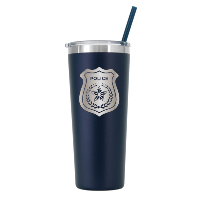 22 oz Personalized Law Enforcement Tumbler Laser Engraved
