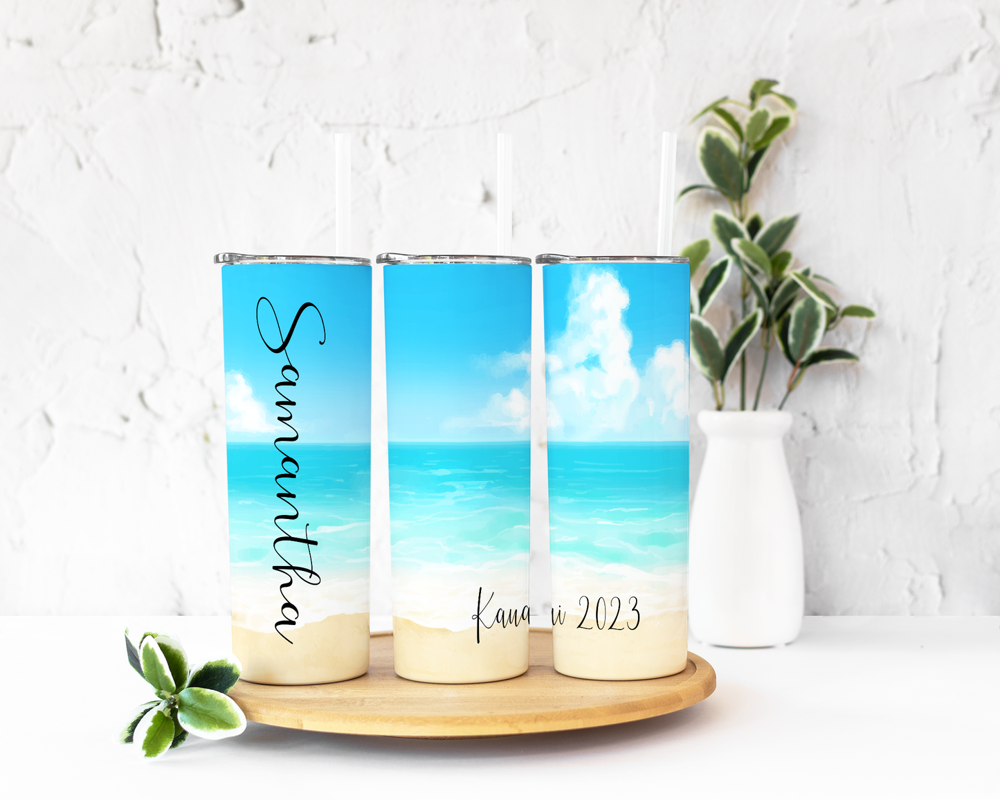 20 oz Personalized Beach Tumbler