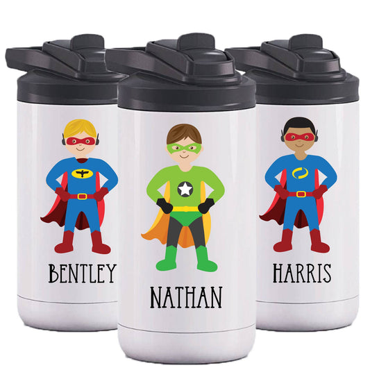12 oz Boys Superhero Water Bottle