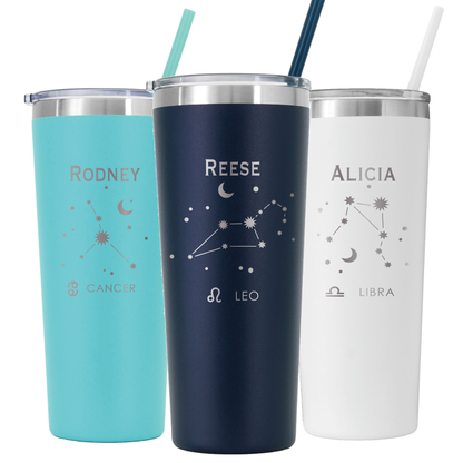 Vaso de astrología personalizado de 22 oz - Grabado con láser