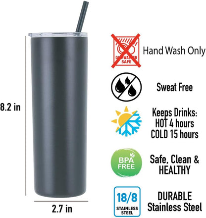 AVITO Personalized Appreciation Gift - Laser Engraved - Vacuum Insulated - 20 oz Tumbler with Lid and Straw - Worlds Best Boss Mug - Personalized World's Best Mug