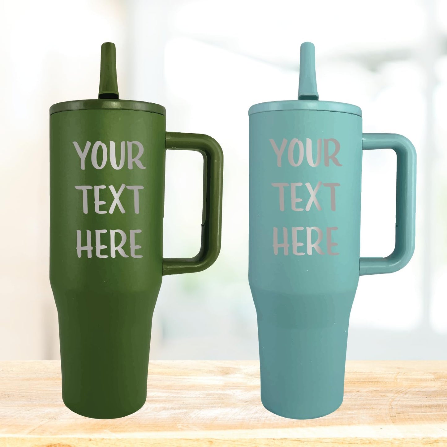40 oz Personalized Your Text Here Tumbler - Laser Engraved
