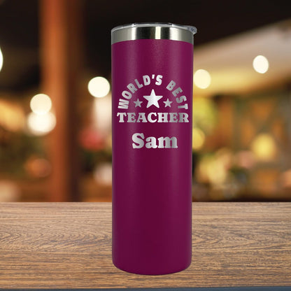 AVITO Personalized Appreciation Gift - Laser Engraved - Vacuum Insulated - 20 oz Tumbler with Lid and Straw - Worlds Best Boss Mug - Personalized World's Best Mug