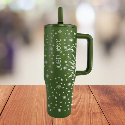 40 oz Personalized Celestial Tumbler - Laser Engraved