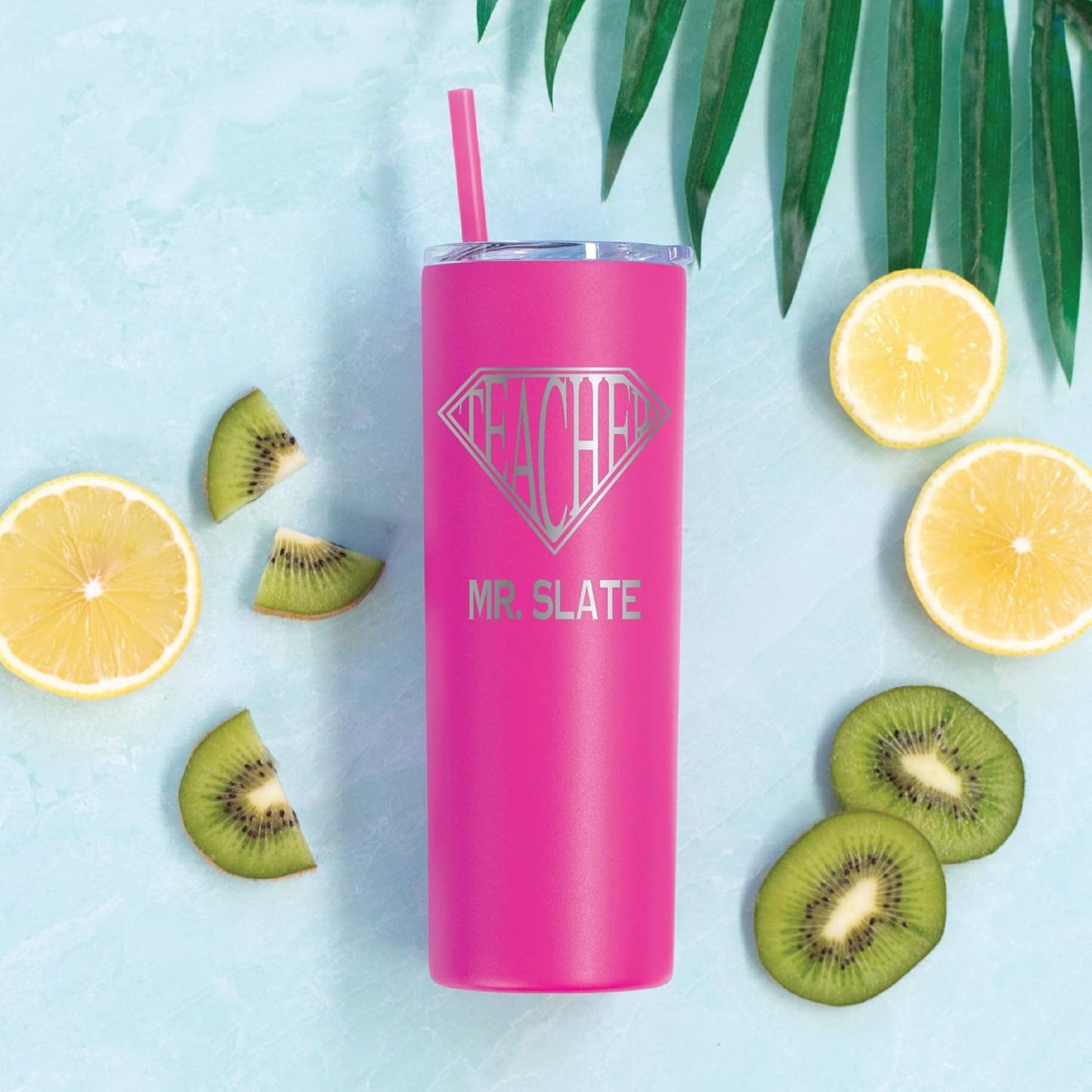 AVITO Personalized Teacher Tumbler - Laser Engraved - Vacuum Insulated - Stainless Steel - 20 oz Tumbler with Lid and Straw - Teacher Appreciation Gifts