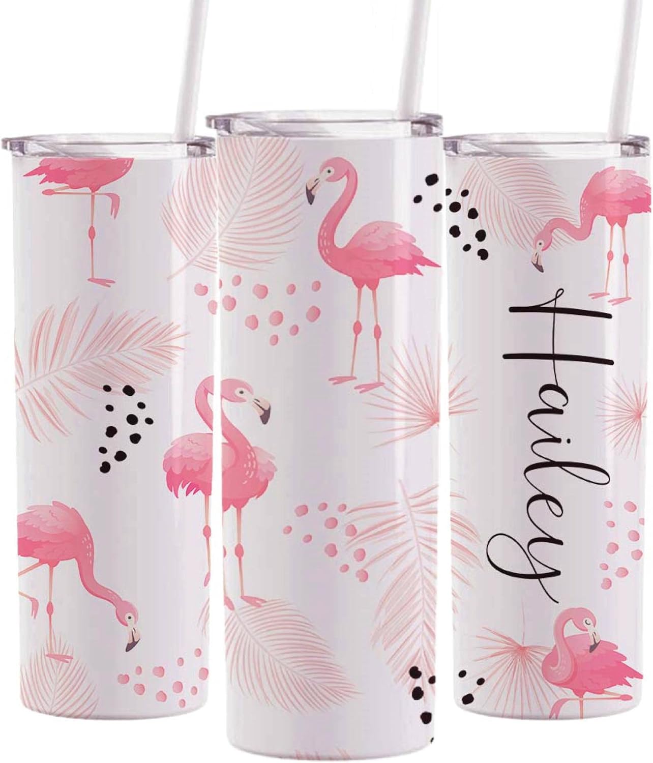 AVITO Stainless Steel Insulated Tumbler 20oz Flamingo | Personalized | Bridesmaid Gift | Vacation