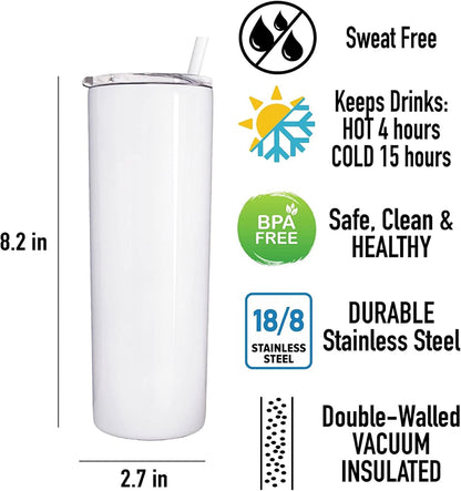 AVITO Personalized Astrology Tumbler - 20 oz Tumbler with Lid and Straw - Vinyl Decal - Vacuum Insulated - Stainless Steel