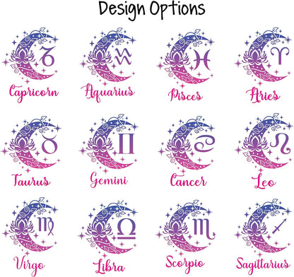 AVITO Personalized Astrology Tumbler - 20 oz Tumbler with Closing Lid and Straw - Zodiac Gift