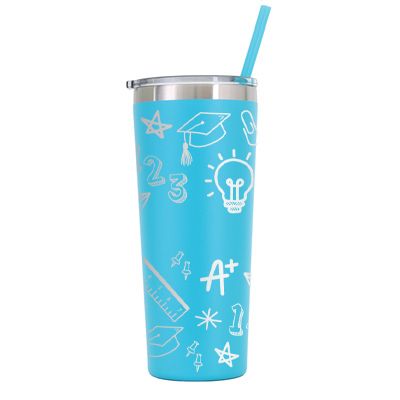 22 oz Personalized Teacher Tumbler - Laser Engraved