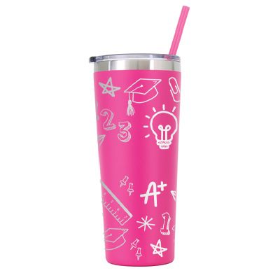 22 oz Personalized Teacher Tumbler - Laser Engraved