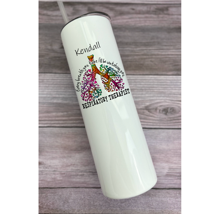 30 oz Personalized Respiratory Therapist Tumbler