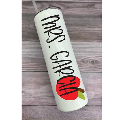 30 oz Personalized Teacher Supplies Tumbler