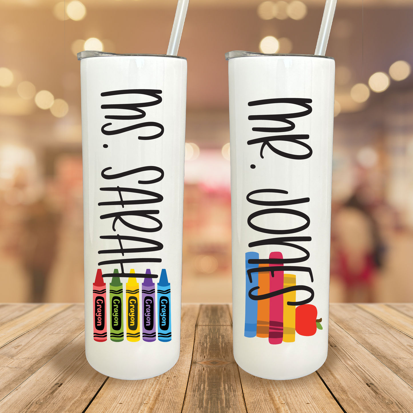 30 oz Personalized Teacher Supplies Tumbler