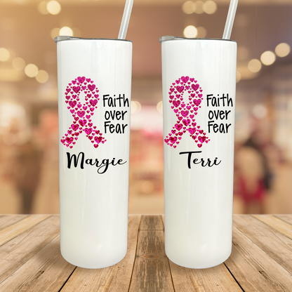 30 oz Personalized Cancer Awareness Tumbler