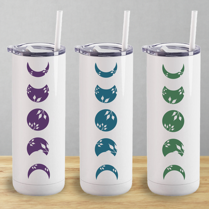 Personalized Colorful Moon Phases Tumbler
